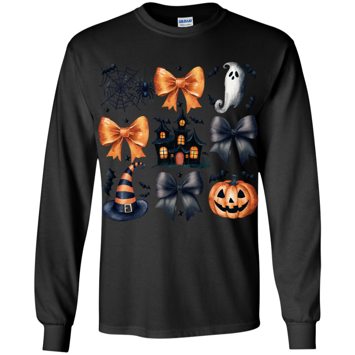 Halloween Coquette Bows, Ghosts and Pumpkins Youth T-Shirts!