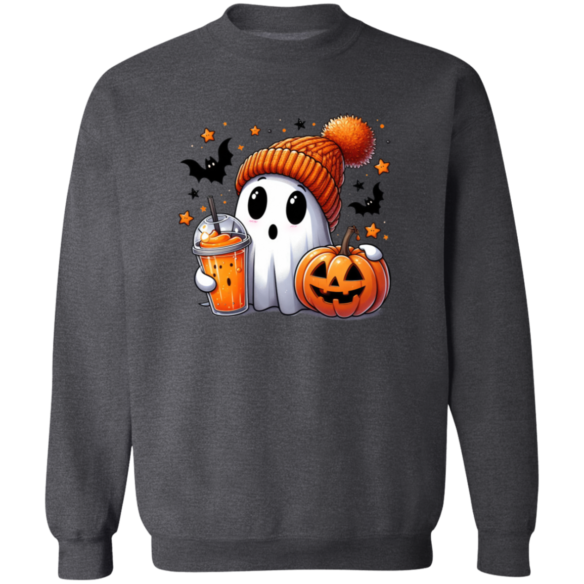 Halloween Cute Ghost Sweatshirt Crewneck Pullover