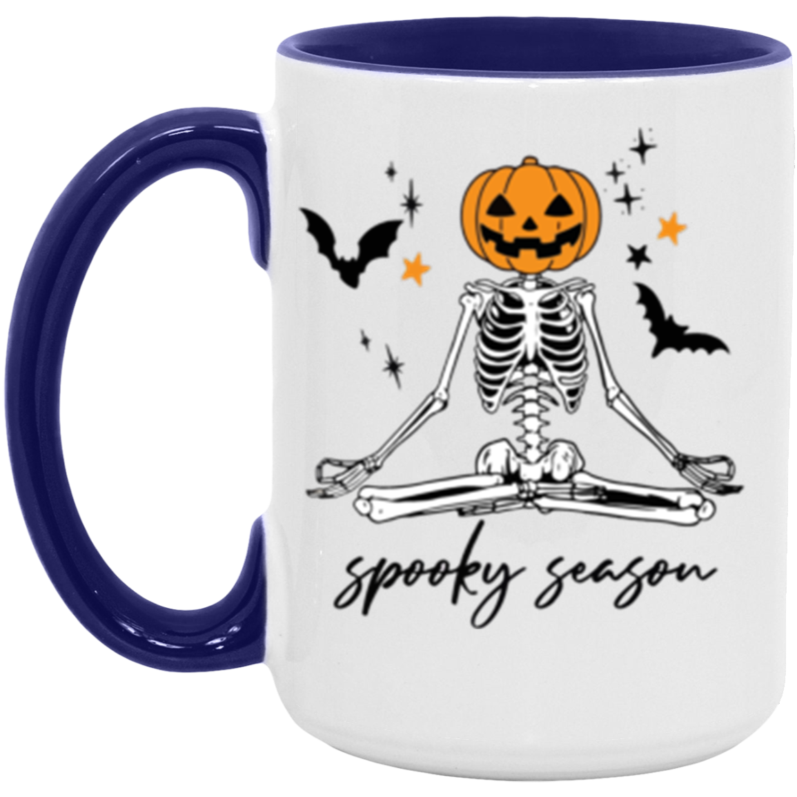 Halloween Mug, Skeleton Mug, Funny Coffee Mug,  15oz Accent Mug