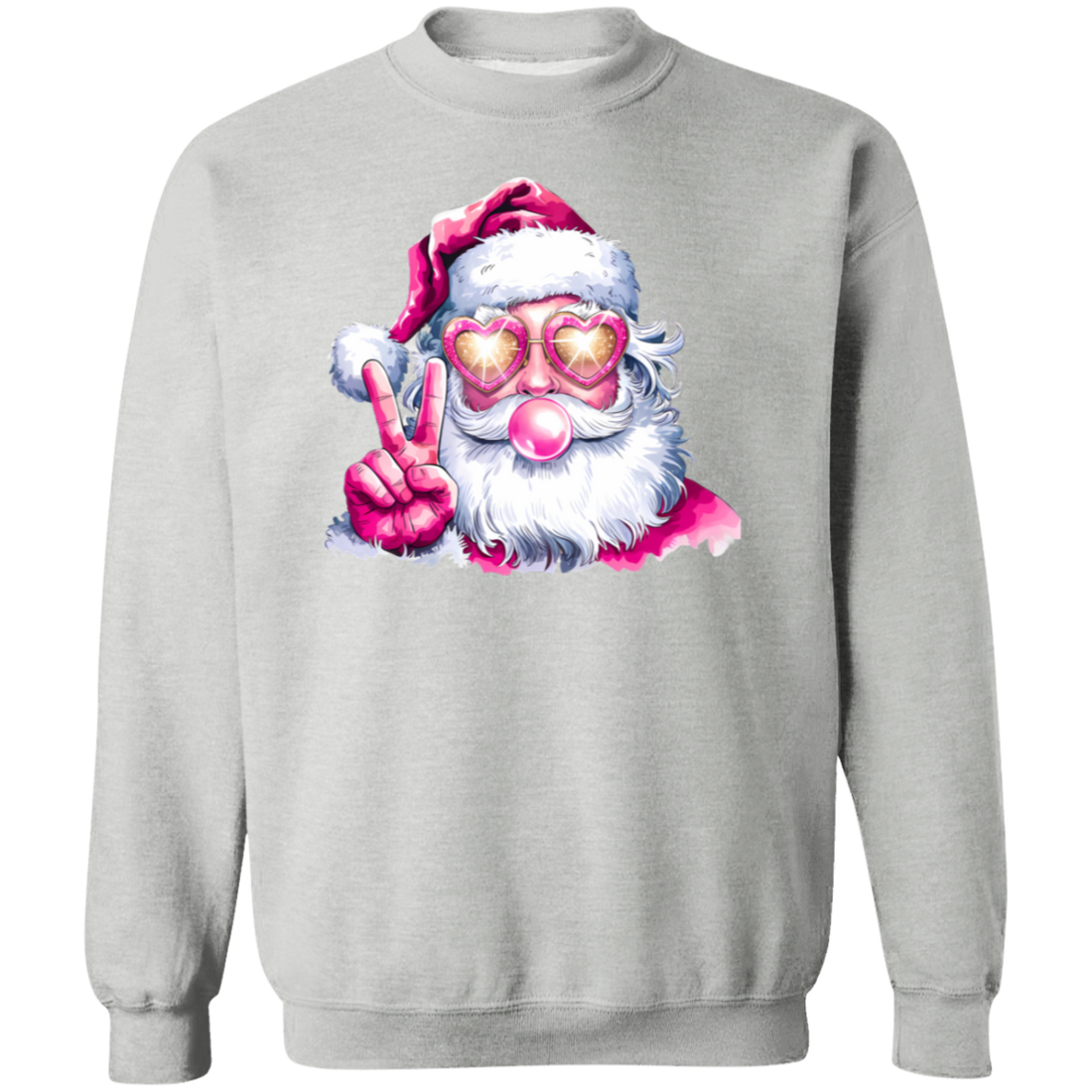 Santa Shirt, Christmas Sweatshirt/LS Tee, Blowing Bubble Christmas Shirts