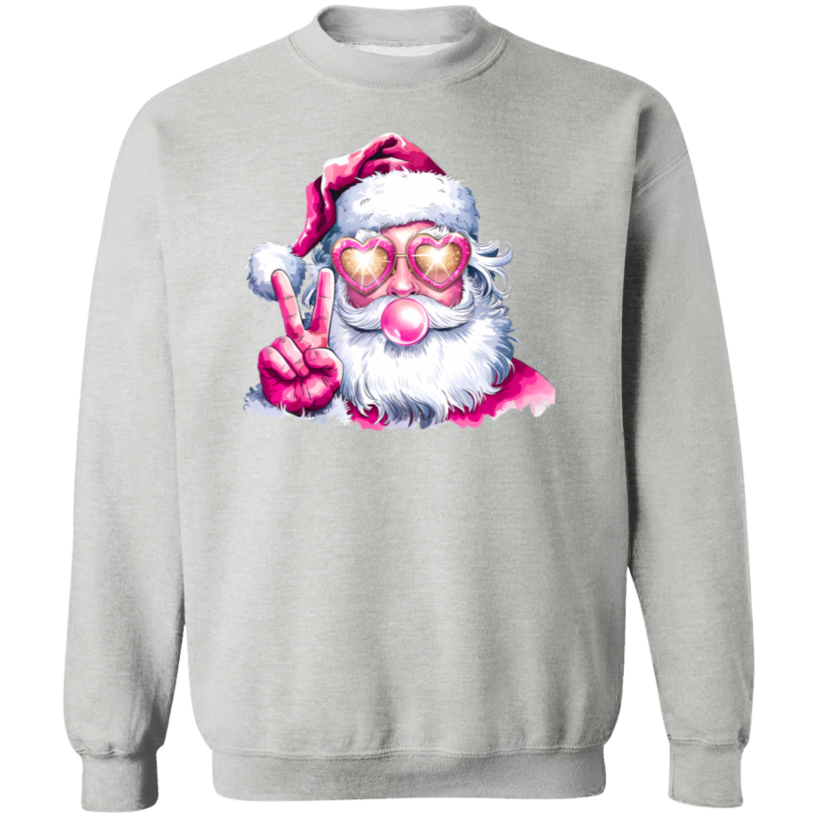 Santa Shirt, Christmas Sweatshirt/LS Tee, Blowing Bubble Christmas Shirts