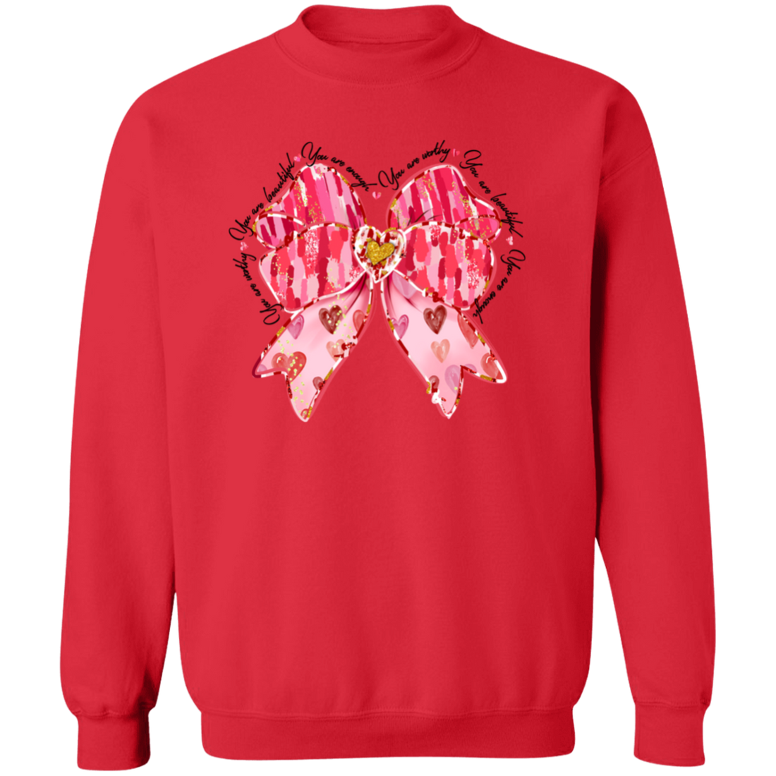 Valentine Affirmation "You Are Enough" Pullover Sweatshirt