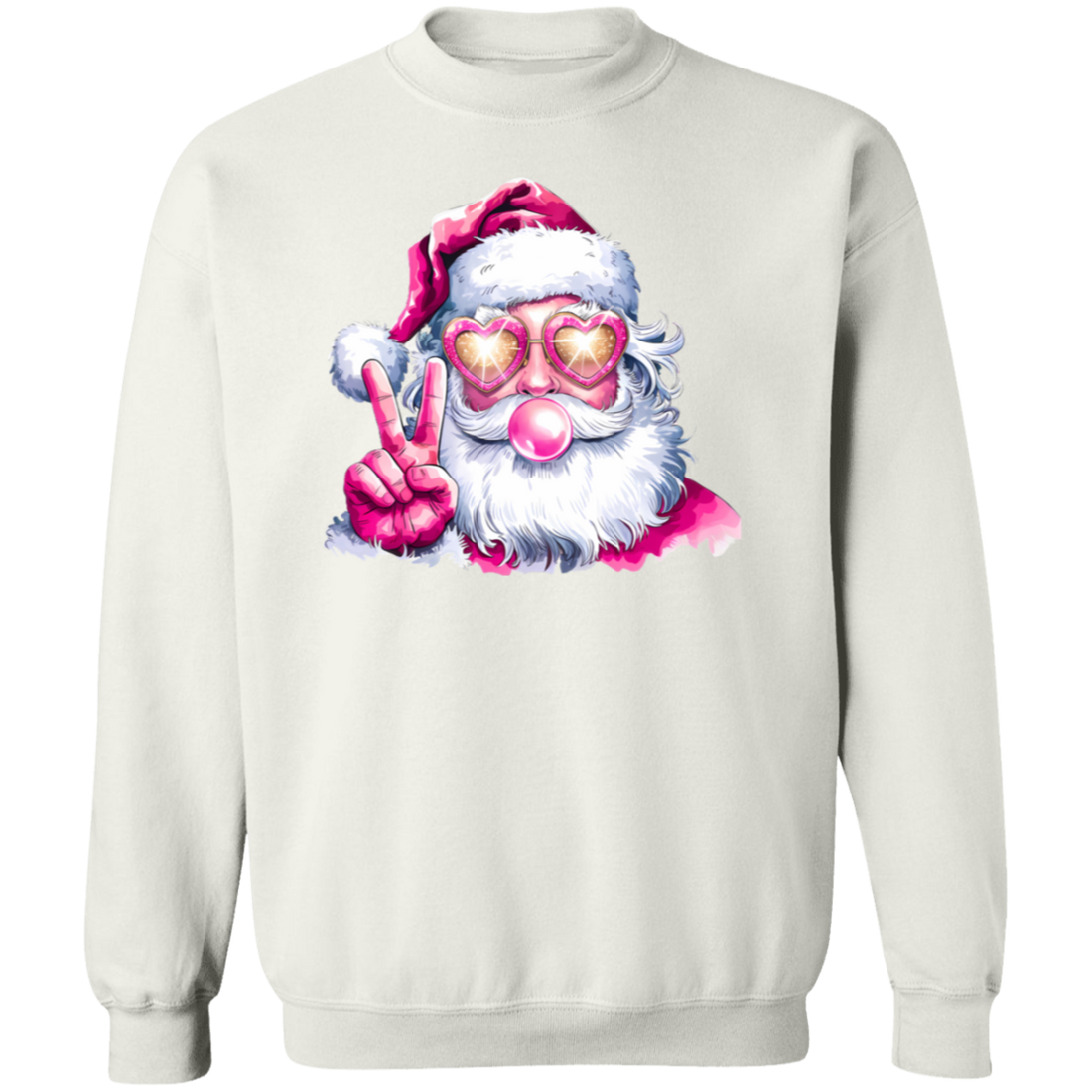 Santa Shirt, Christmas Sweatshirt/LS Tee, Blowing Bubble Christmas Shirts