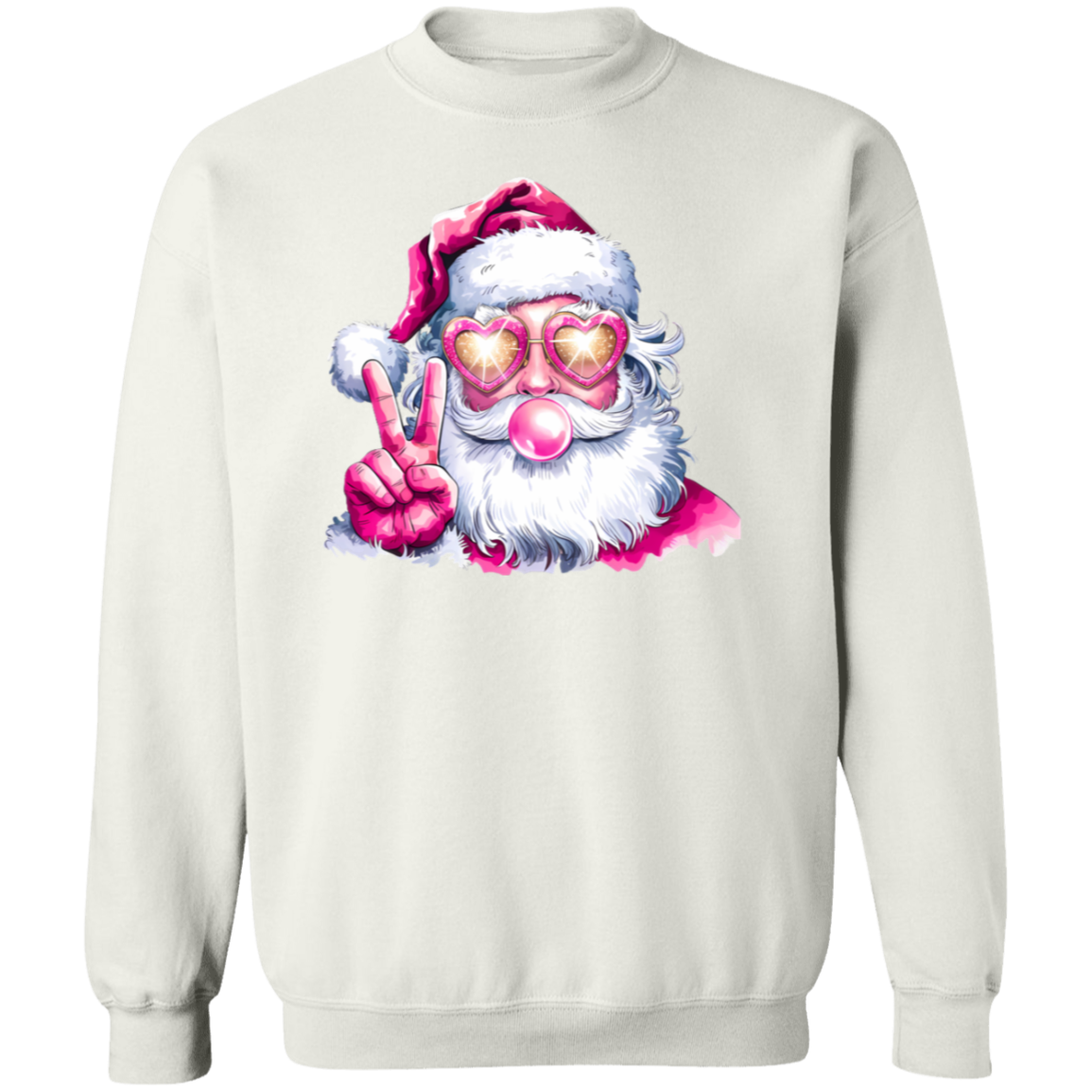 Santa Shirt, Christmas Sweatshirt/LS Tee, Blowing Bubble Christmas Shirts