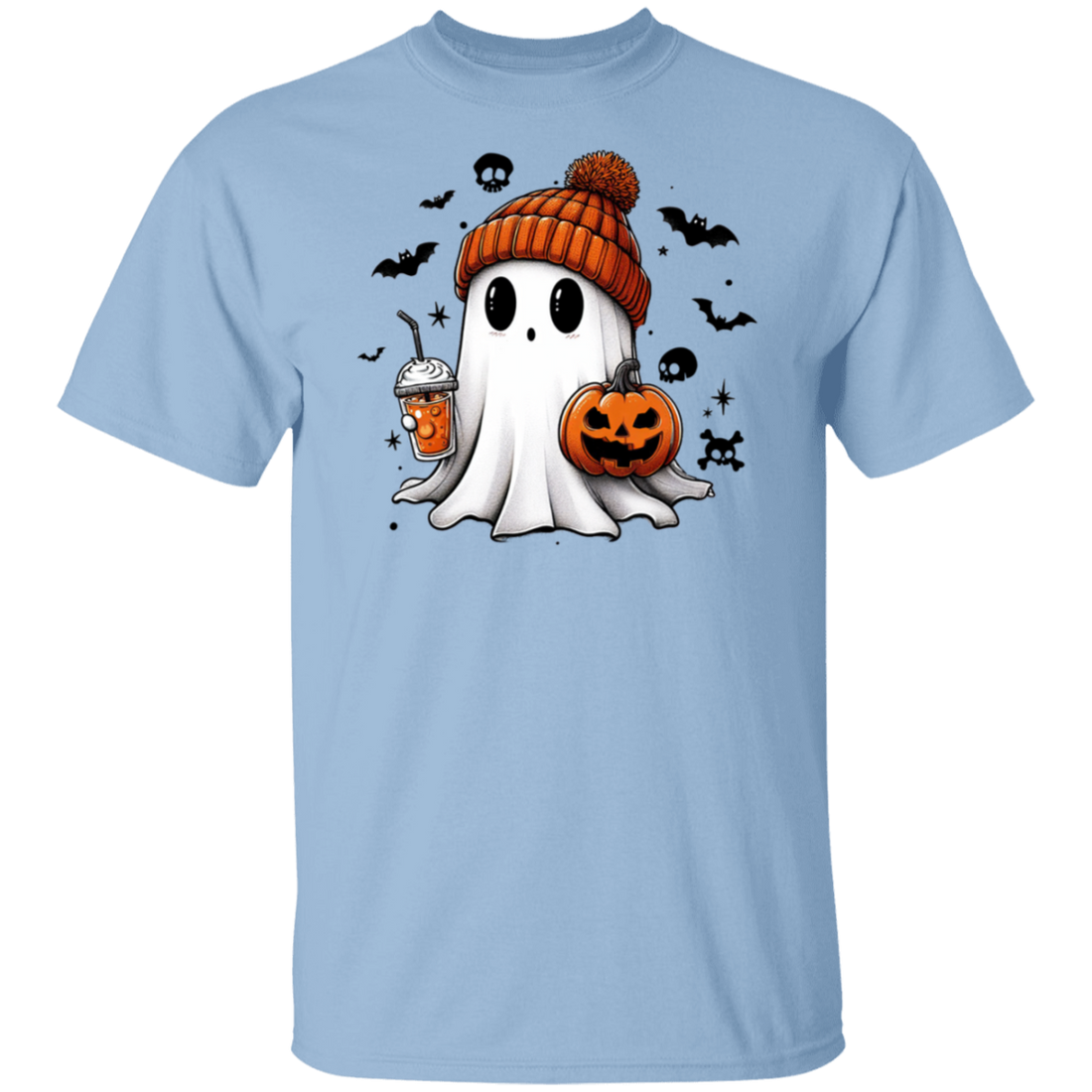 Halloween Cute Ghost T-Shirt Short Sleeve