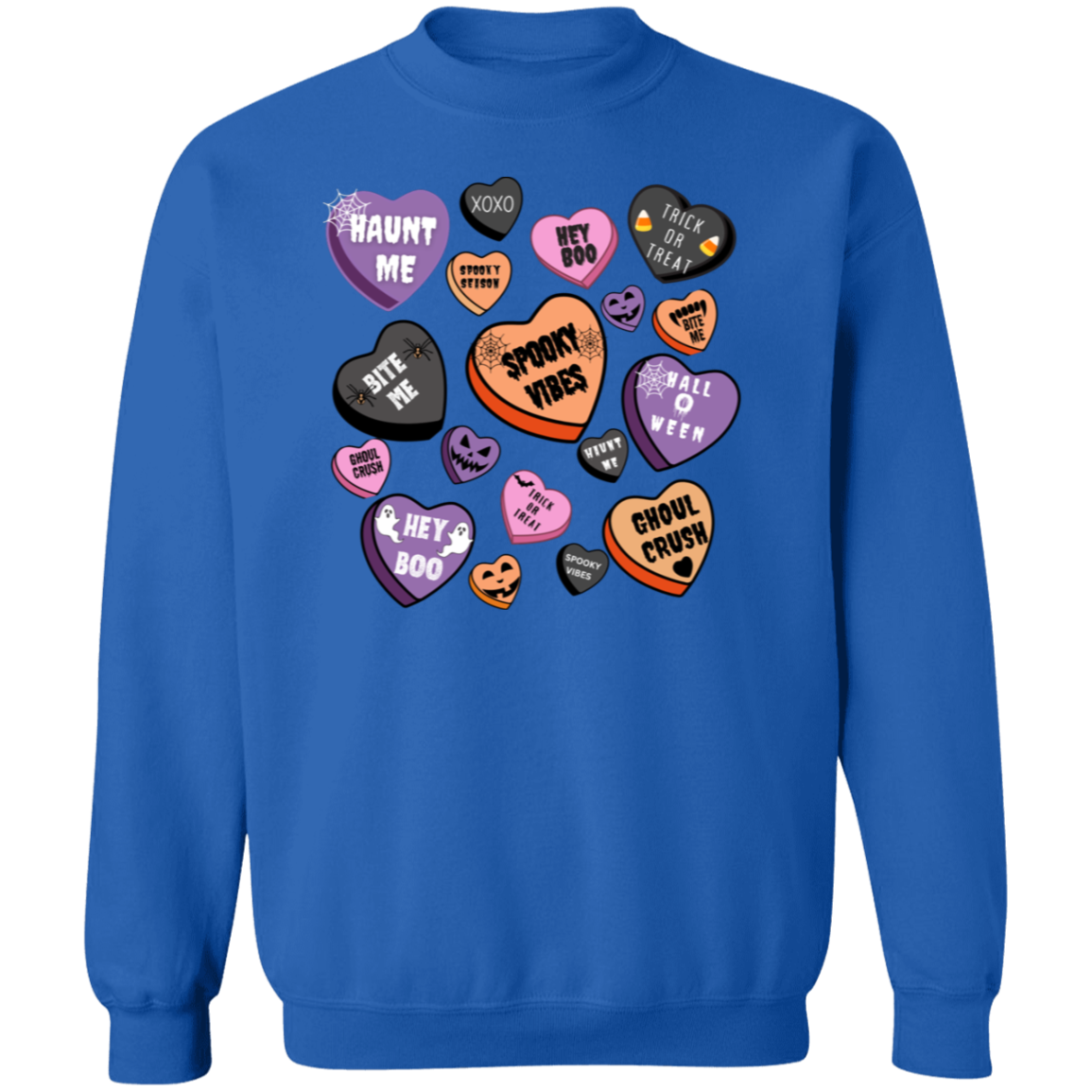 Halloween Candy Heart Sweatshirt/ Crewneck Pullover | Ready for Halloween!!