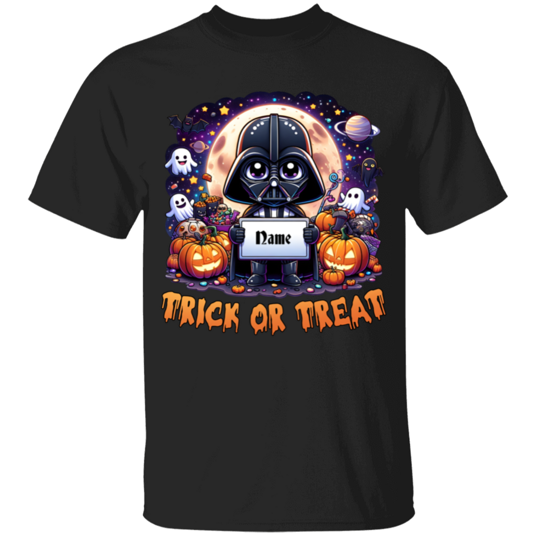 Personalized Dark Vader Halloween Cartoon T-Shirt