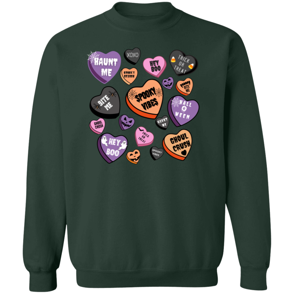 Halloween Candy Heart Sweatshirt/ Crewneck Pullover | Ready for Halloween!!