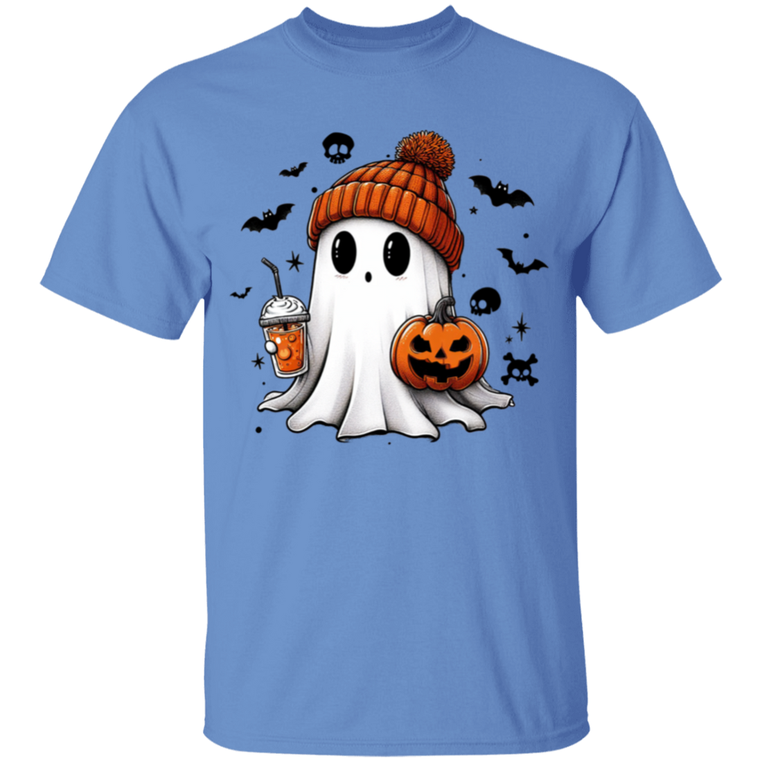 Halloween Cute Ghost T-Shirt Youth Cotton T-Shirt
