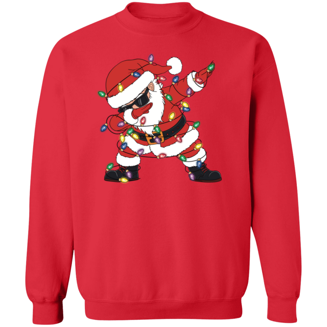 Funny Dabbing Santa Christmas Crewneck – Ugly Sweater Party Favorite Dabbing Christmas Santa!