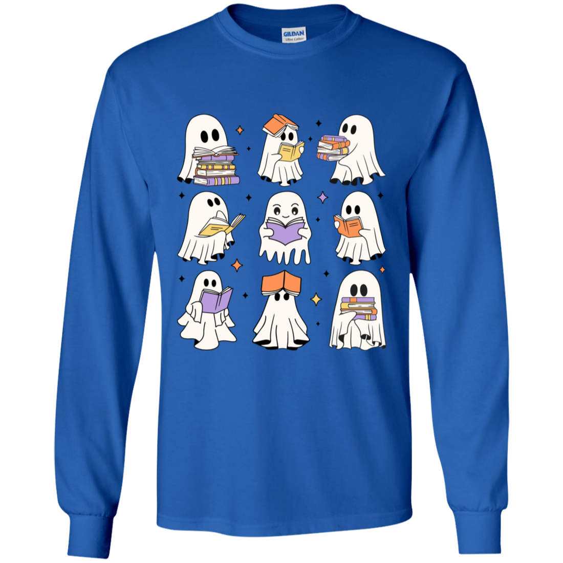 Retro Reading Ghost Youth T-Shirt, Gift For Halloween!