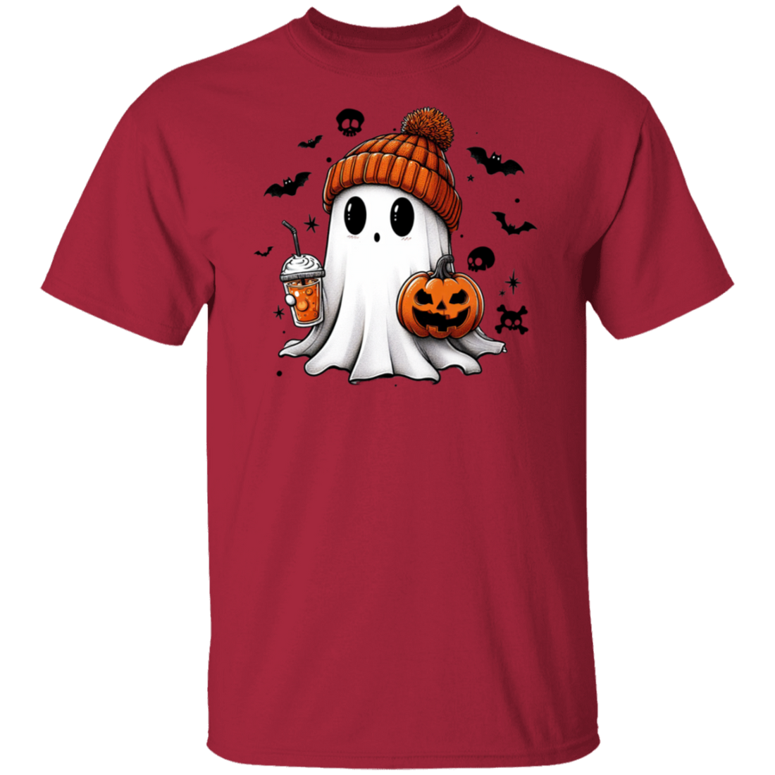 Halloween Cute Ghost T-Shirt Short Sleeve