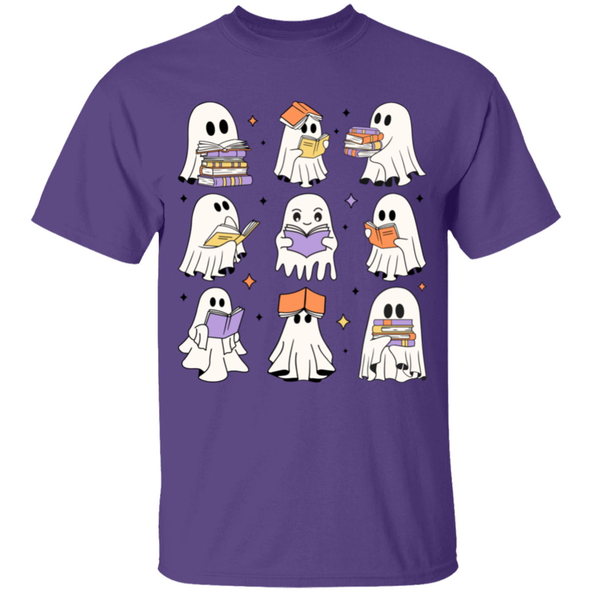 Retro Reading Ghost Youth T-Shirt, Gift For Halloween!