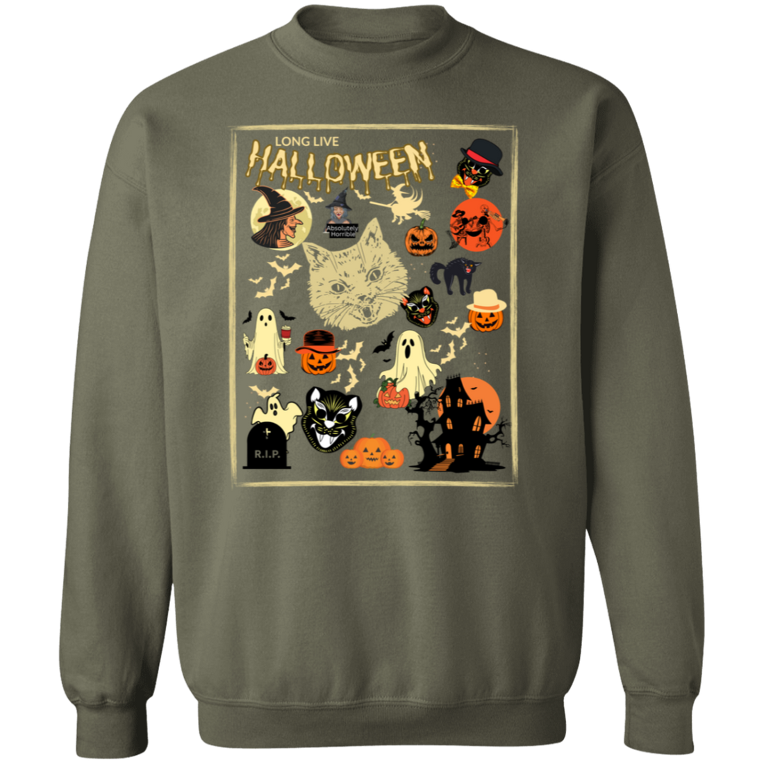 Retro Halloween Shirt, Long Live Halloween, Crewneck Pullover Sweatshirt