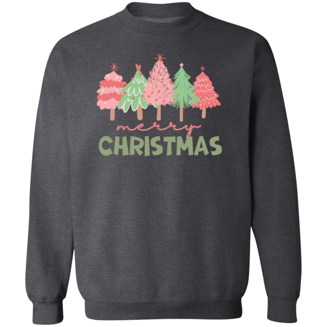 Pink Tree Christmas Sweatshirt |Cute Christmas Sweater