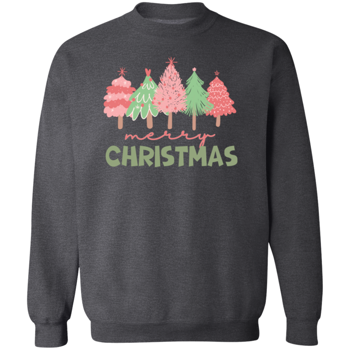 Pink Tree Christmas Sweatshirt |Cute Christmas Sweater