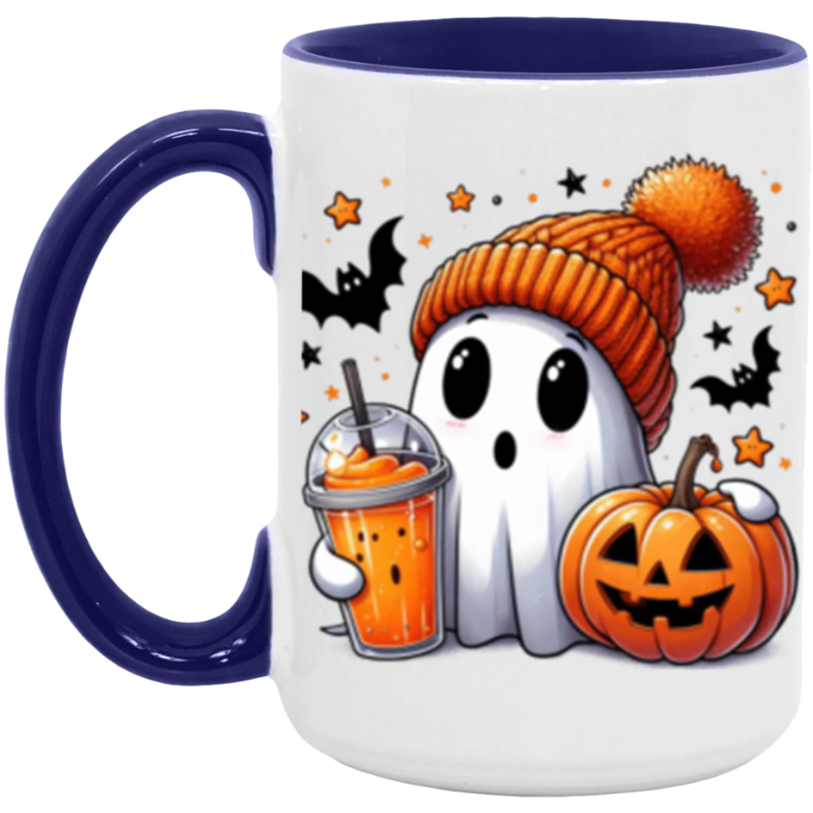 Halloween Ghost Coffee Mug, Halloween Housewarming Gift, Cute Spooky Ghost Halloween Mug,15oz Accent Mug