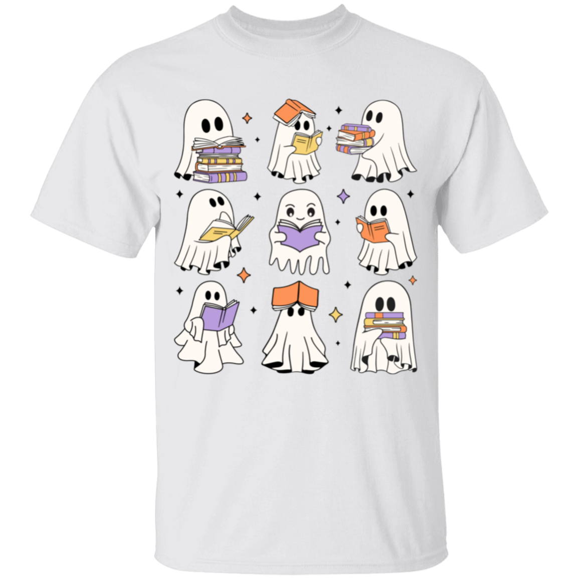 Retro Reading Ghost Youth T-Shirt, Gift For Halloween!