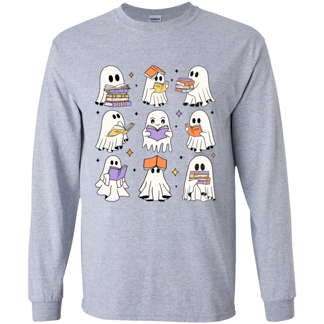 Retro Reading Ghost Youth T-Shirt, Gift For Halloween!