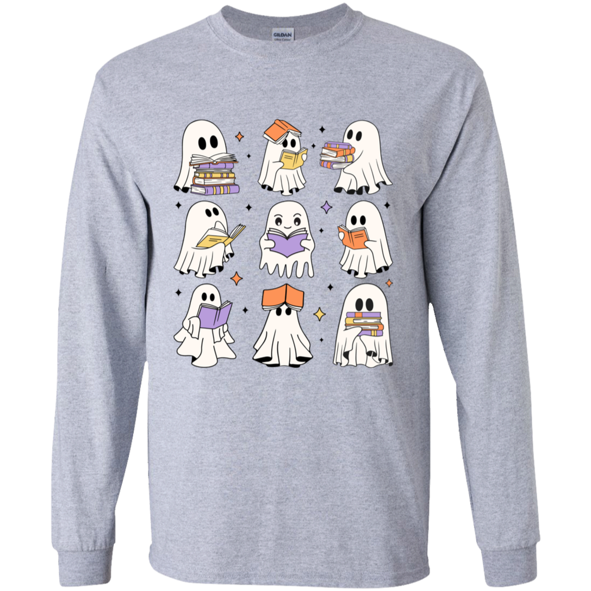 Retro Reading Ghost Youth T-Shirt, Gift For Halloween!