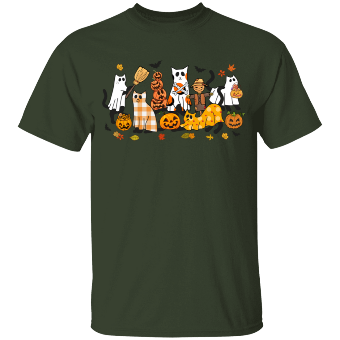 Halloween Ghost, Black Cats and Pumpkins Youth T-Shirts