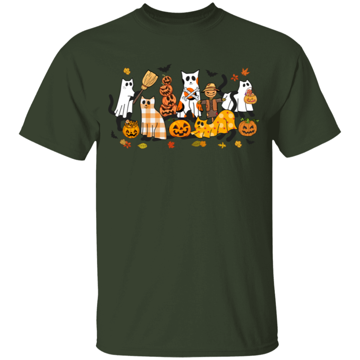 Halloween Ghost, Black Cats and Pumpkins Youth T-Shirts