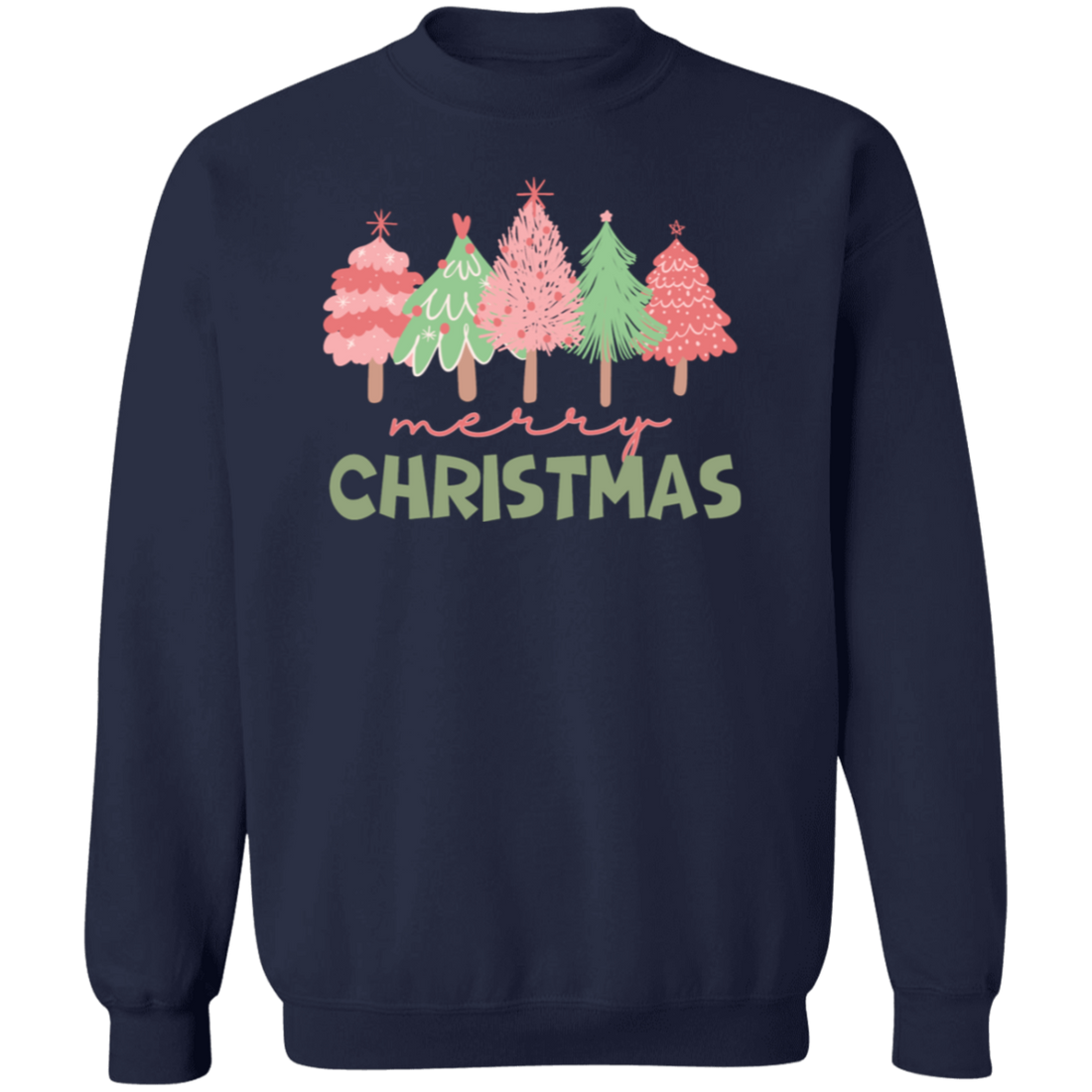 Pink Tree Christmas Sweatshirt |Cute Christmas Sweater