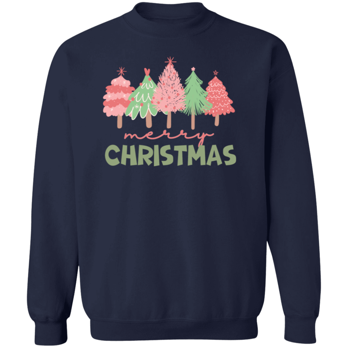 Pink Tree Christmas Sweatshirt |Cute Christmas Sweater