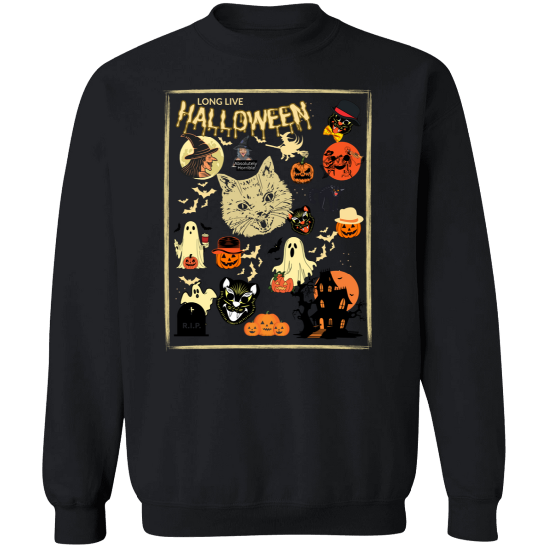 Retro Halloween Shirt, Long Live Halloween, Crewneck Pullover Sweatshirt