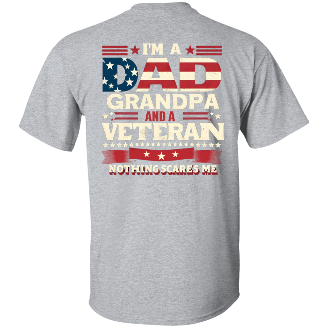"Dad, Grandpa and Verteran" Short Sleeve T-Shirt