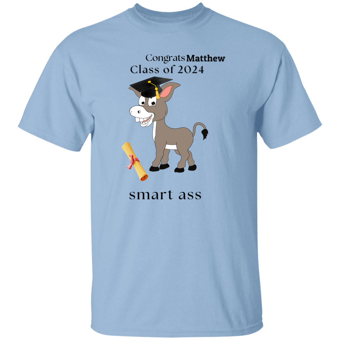Class of 2024 "smart ass" Short Sleeve T-Shirt