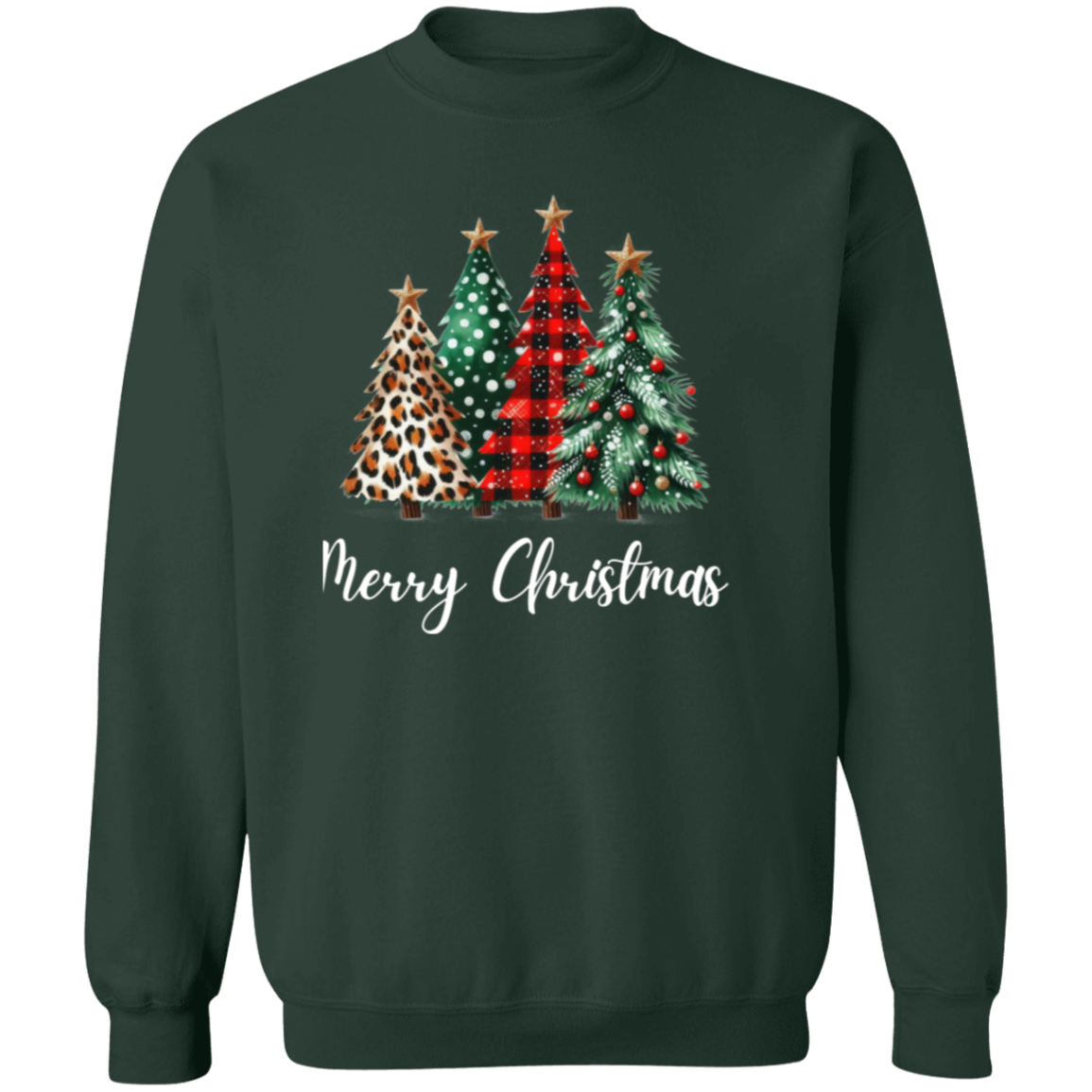 Christmas Tree Graphic Pullover Sweatshirt