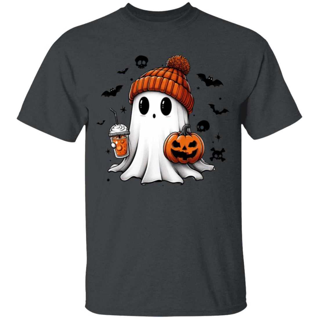 Halloween Cute Ghost T-Shirt Youth Cotton T-Shirt