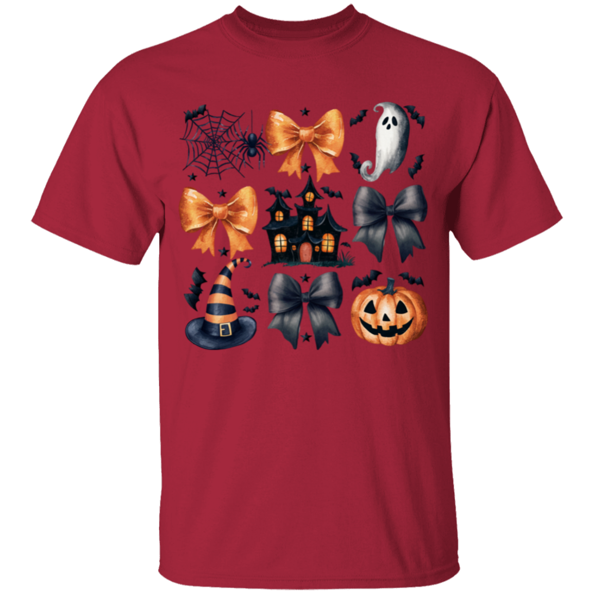 Halloween Coquette Bows, Ghosts and Pumpkins Youth T-Shirts!