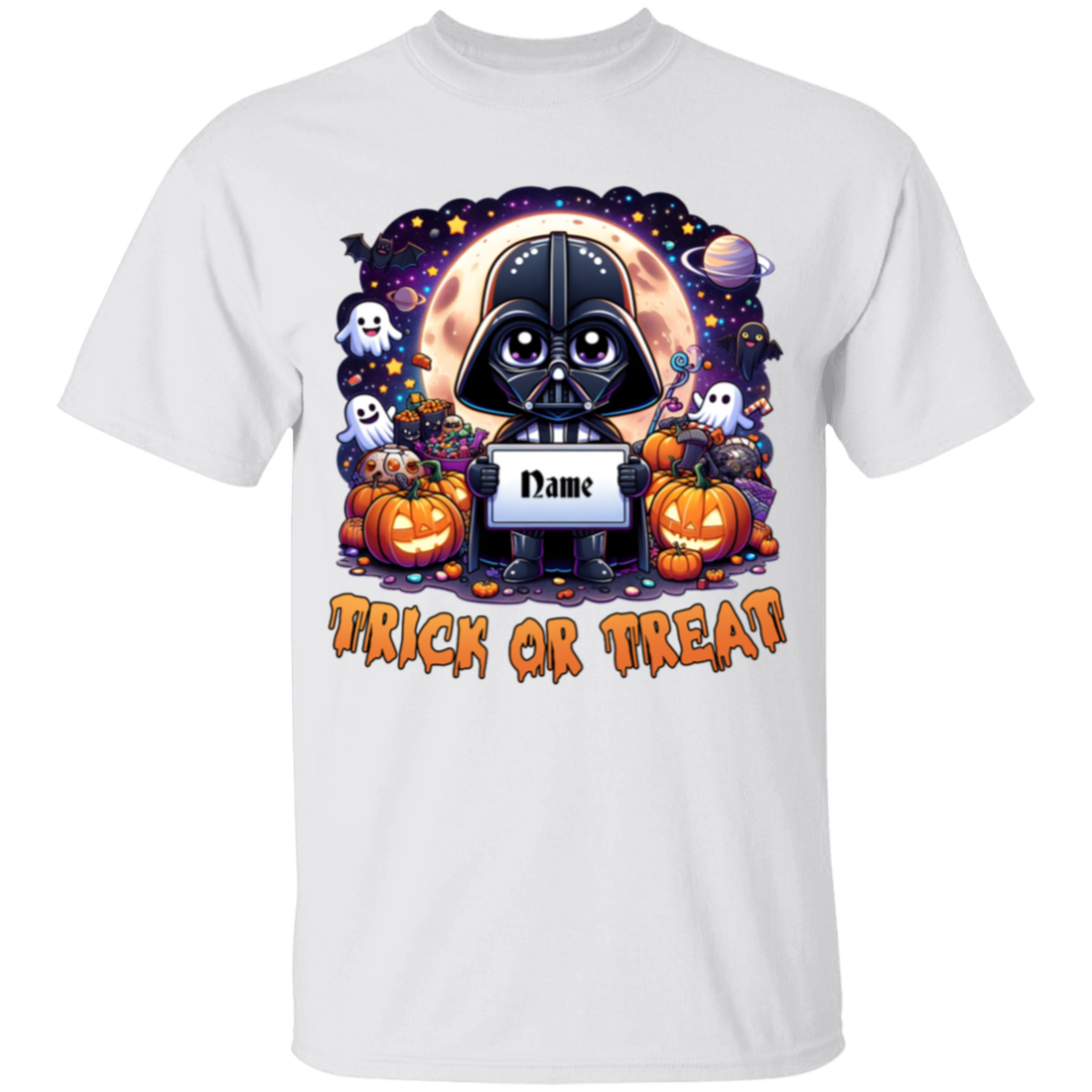 Personalized Dark Vader Halloween Cartoon T-Shirt