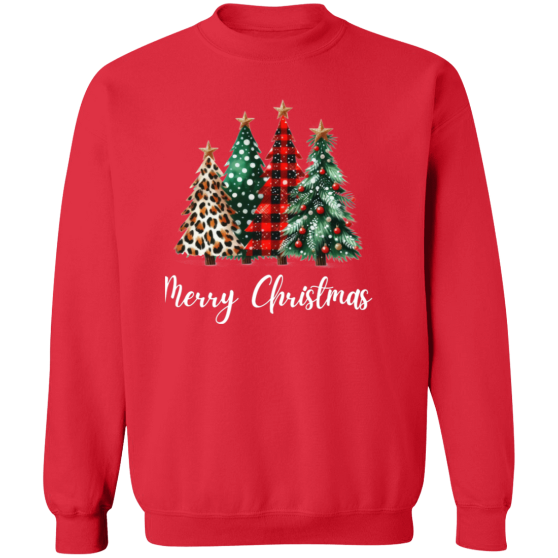 Christmas Tree Graphic Pullover Sweatshirt