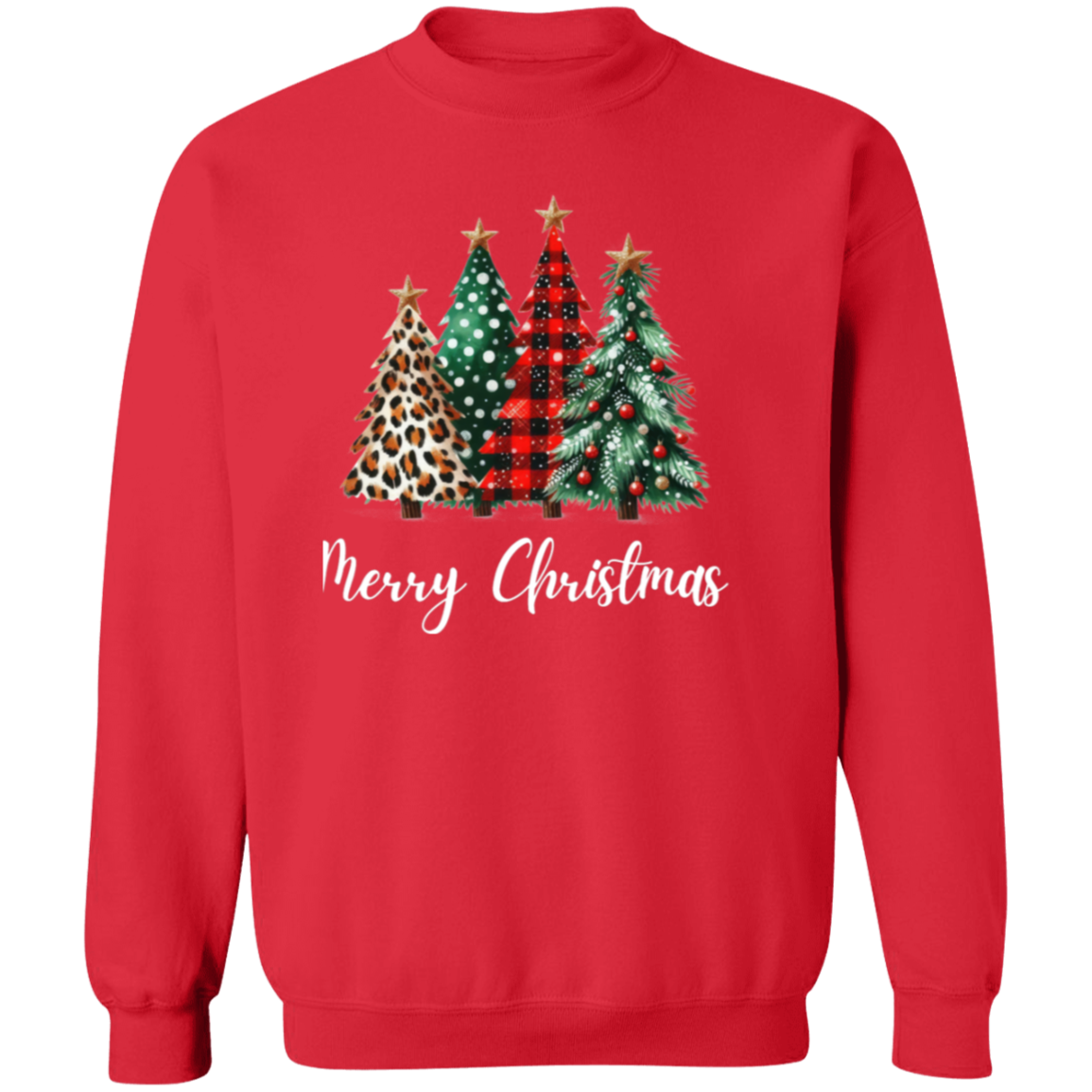 Christmas Tree Graphic Pullover Sweatshirt