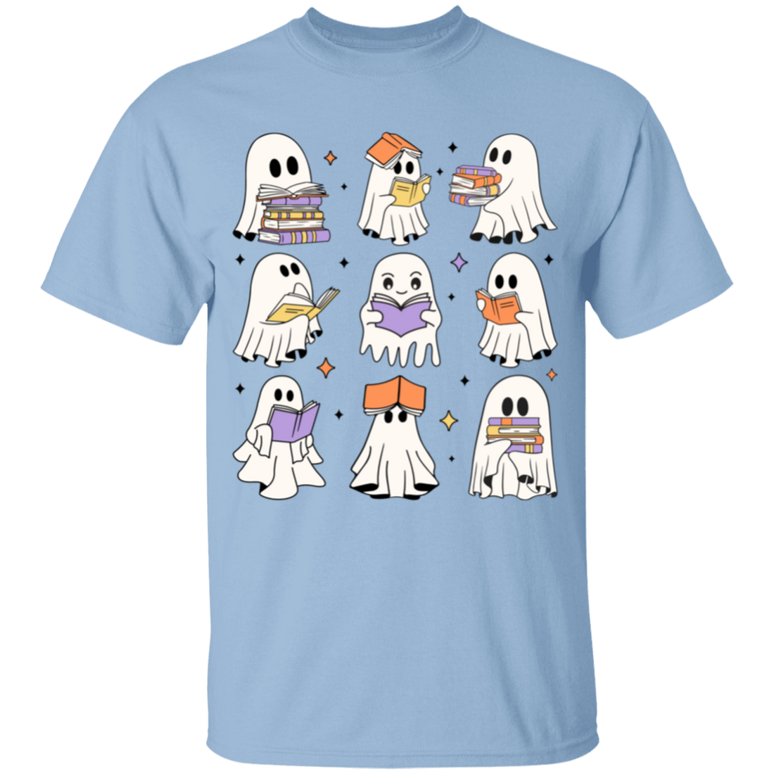 Retro Reading Ghost Youth T-Shirt, Gift For Halloween!