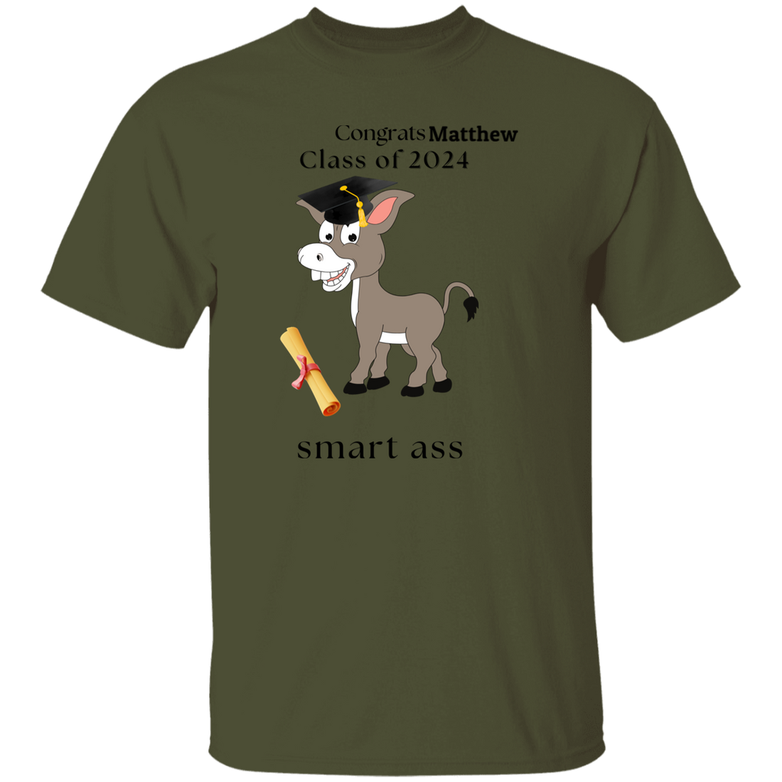 Class of 2024 "smart ass" Short Sleeve T-Shirt