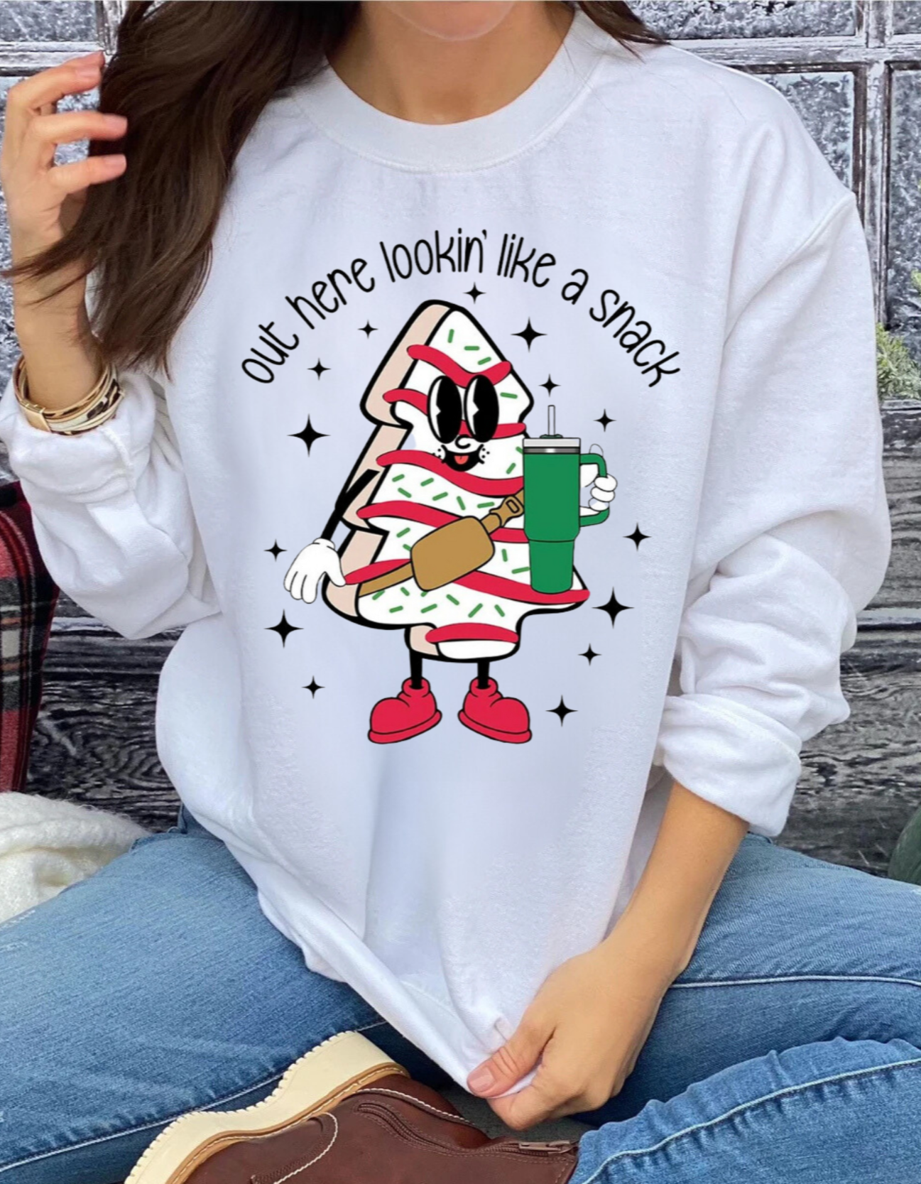 Christmas Graphic "Lookin' like a snack" L/S Apparel | Gift | Birthday!