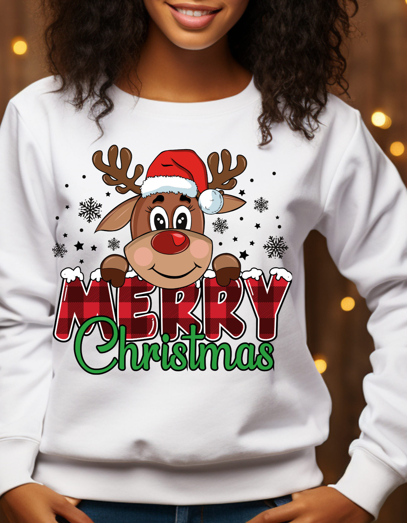 Funny Christmas Reindeer Adult Sweatshirt | Youth T-Shirt | Great Gift