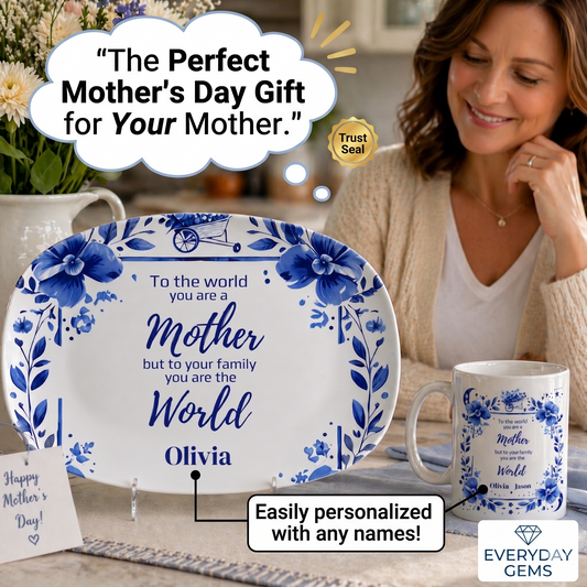 A Personalized Gift That Reminds Mom "She’s Your World”