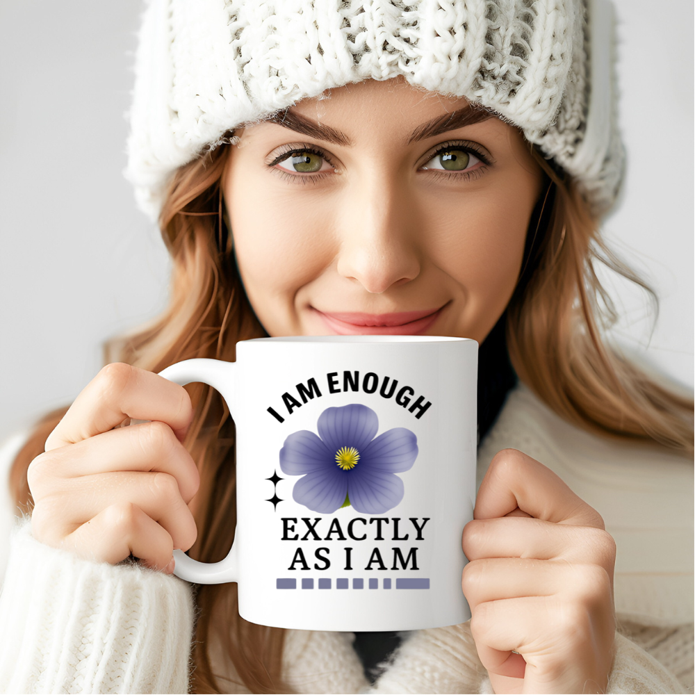 "I AM ENOUGH" Affirmation 11oz White Mug | Birthday Gift, Mother's Day Gift or Just Because!
