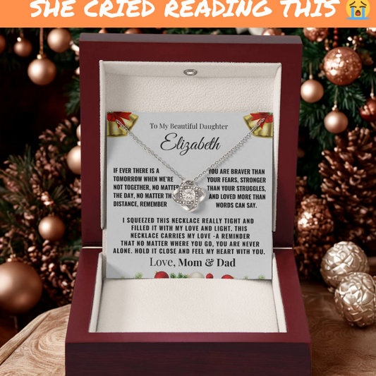 To My Daughter "You Are Never Alone" Personalized Necklace