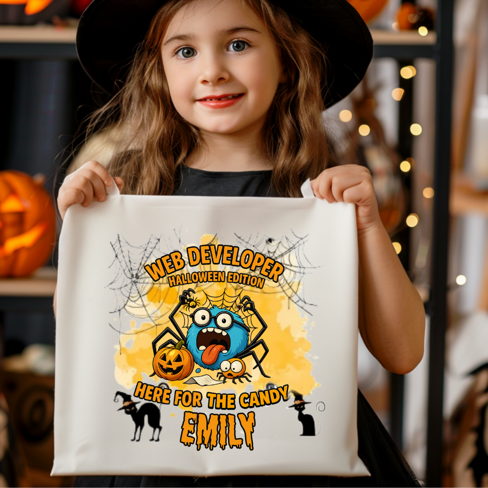 Funny Cute, Personalize Youth Halloween graphic T-Shirt| Tote Bag