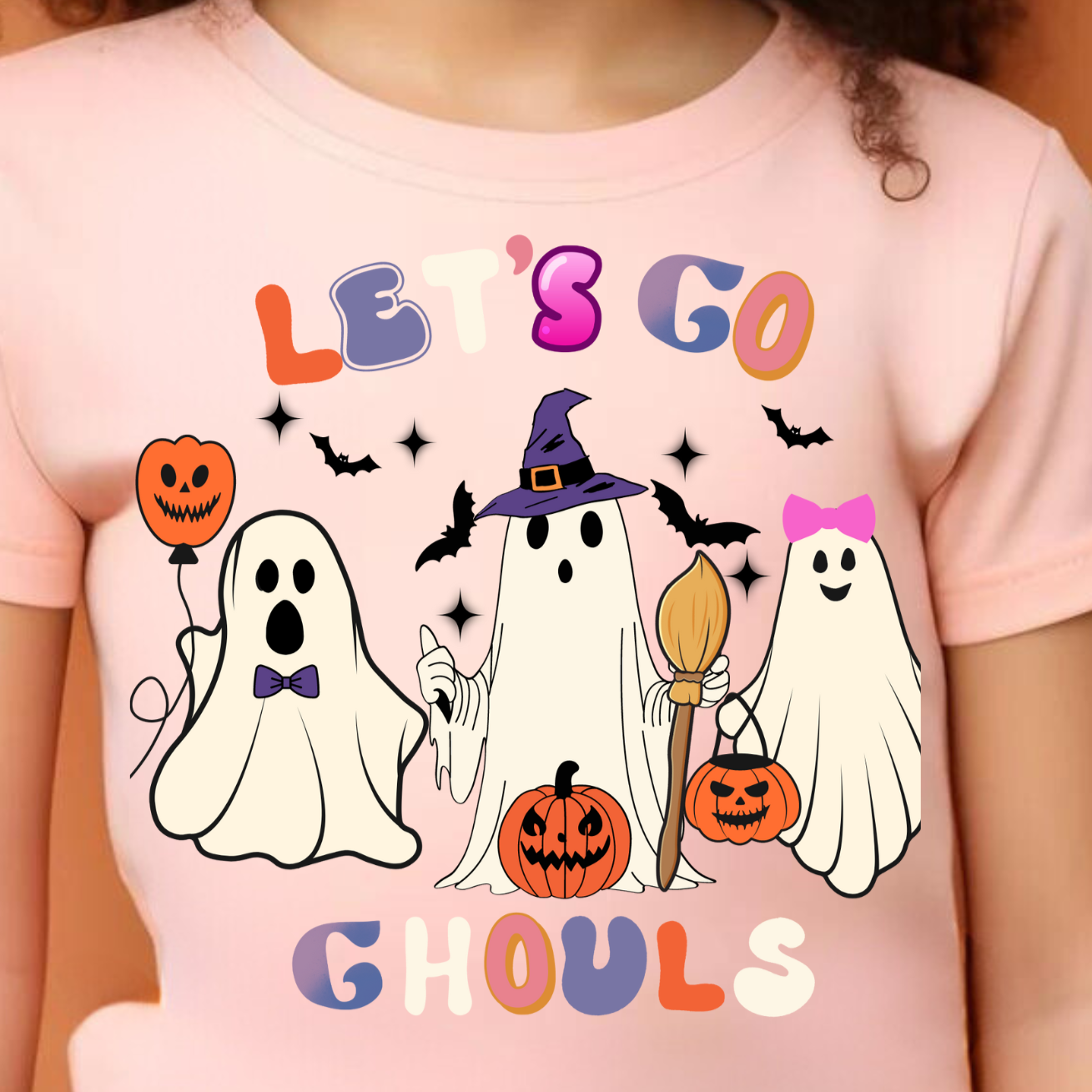 Let's Go Ghouls Halloween Shirt, Kids Halloween Ready  T-Shirt