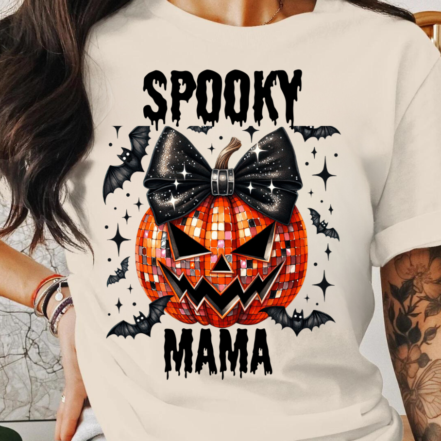 Halloween "Spooky Mama" Short Sleeve T-Shirt