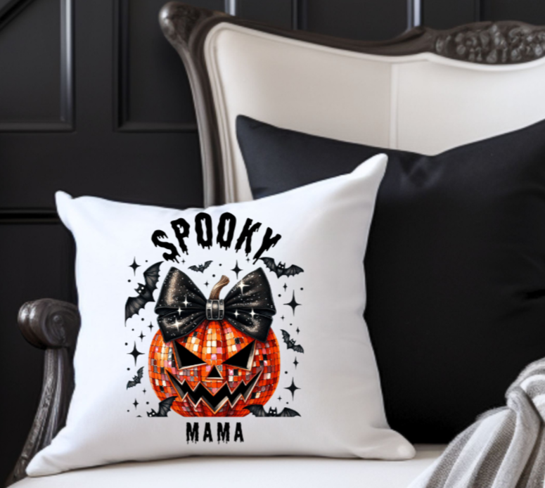 Halloween Decor "Spooky Mama" Throw Pillows!