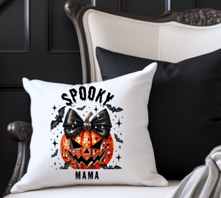 Halloween Decor, Spooky Mama Throw Pillows | Large Throw Pillow