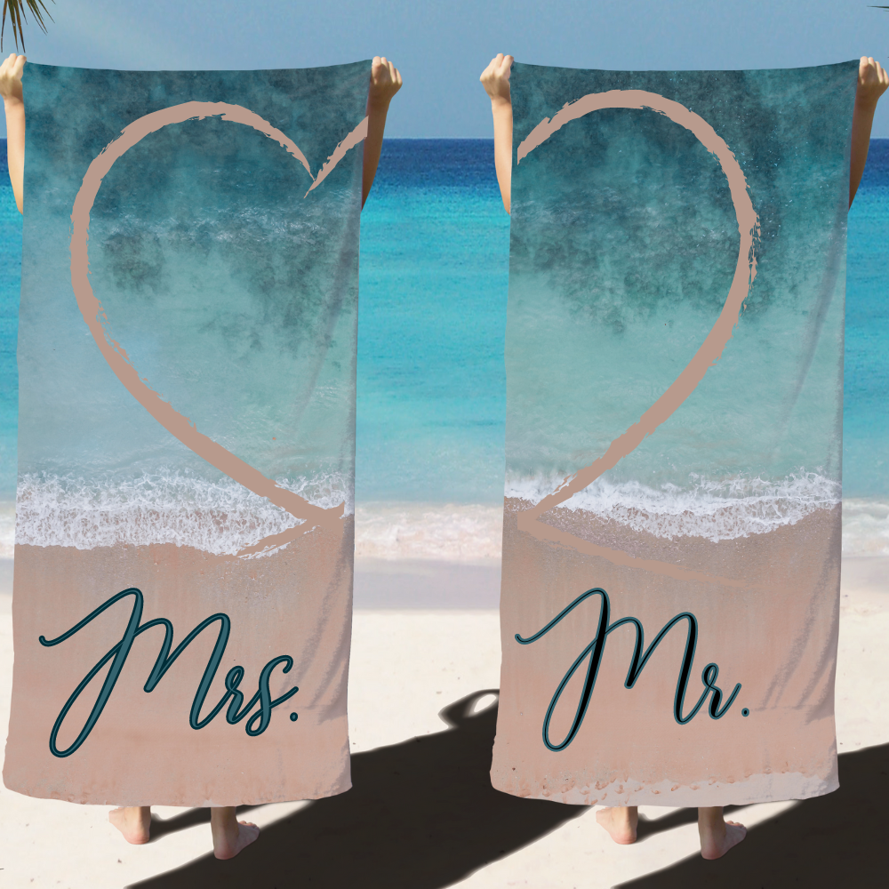 Mr. and Mrs. Beach Towel | Wedding Gift